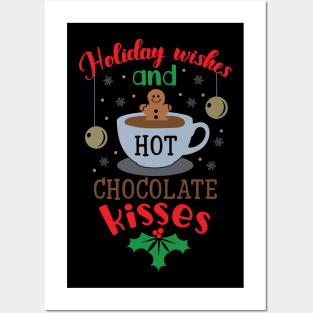 holiday wishes and hot chocolate Posters and Art